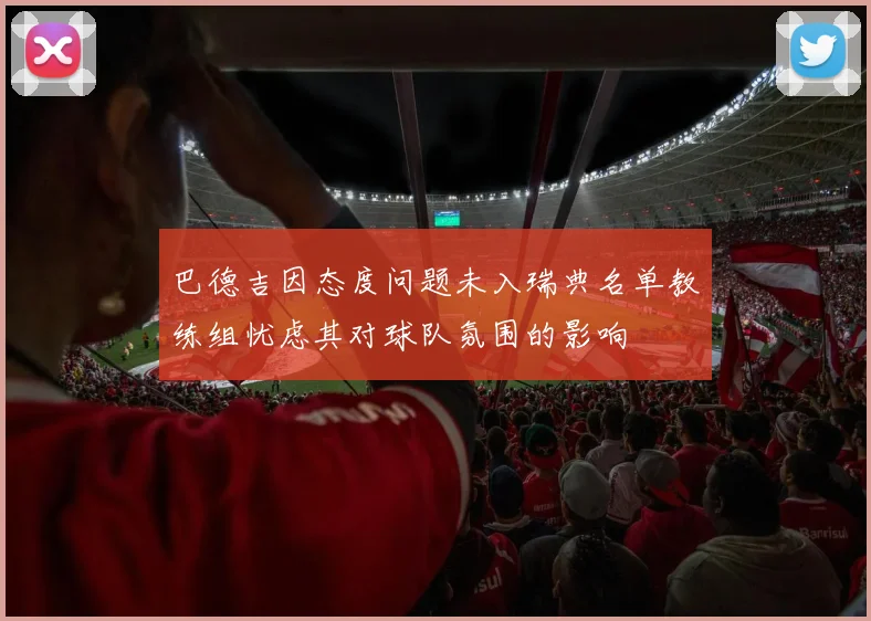 巴德吉因态度问题未入瑞典名单教练组忧虑其对球队氛围的影响